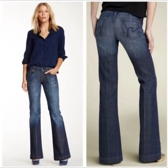 Citizens of Humanity COH Faye Stretch Low Waist Full Leg Jean
